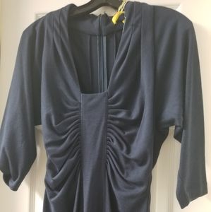 Catherine Malandrino Size L Navy Wool Sheath NWT